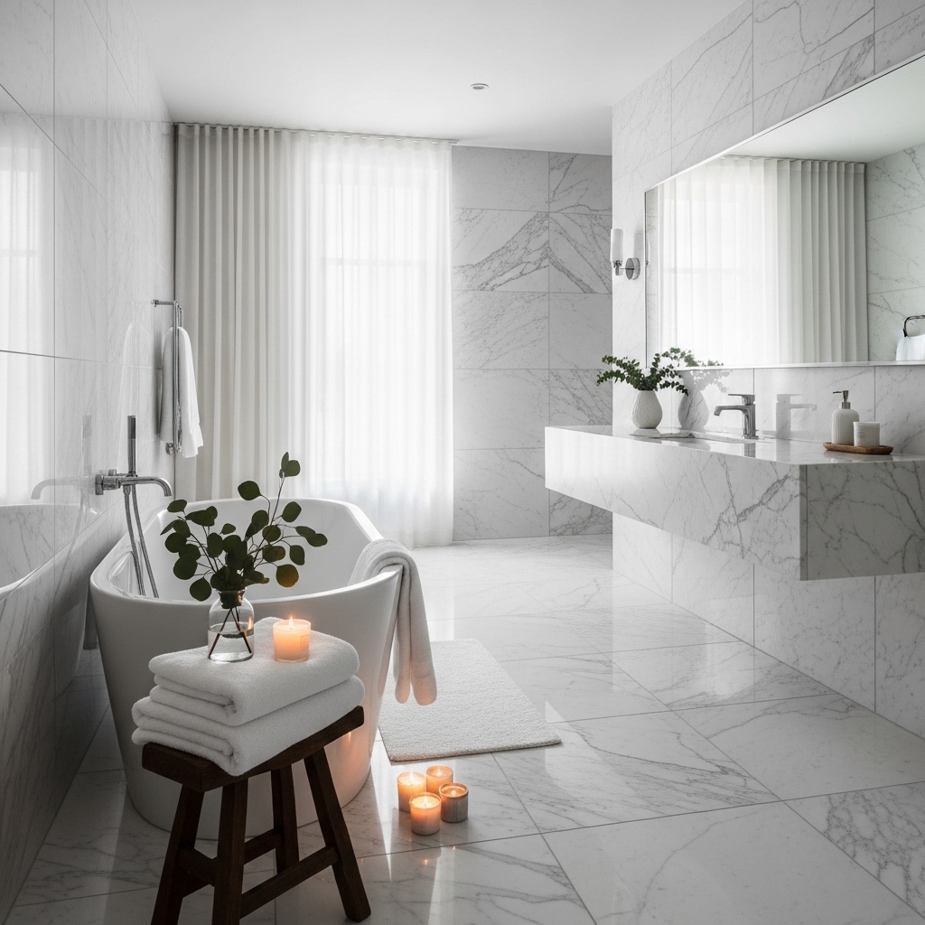 Luxury lifestyle aesthetic interior with minimalist elegance, neutral colors, statement lighting, fresh flowers, and designer decor for elevated everyday experience