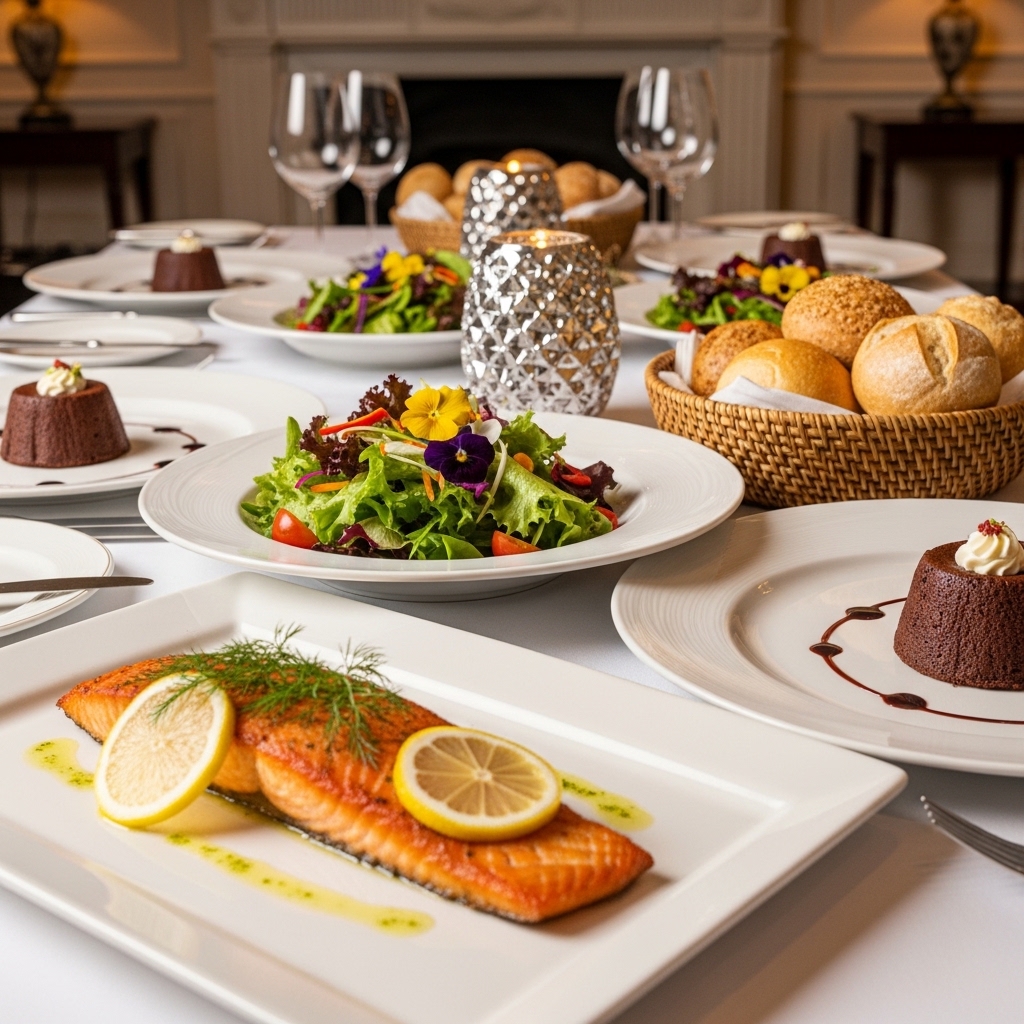 Luxury lifestyle scene featuring elegant home interior with premium coffee setup, designer wardrobe, fresh flowers, and spa-like bathroom for elevated everyday living