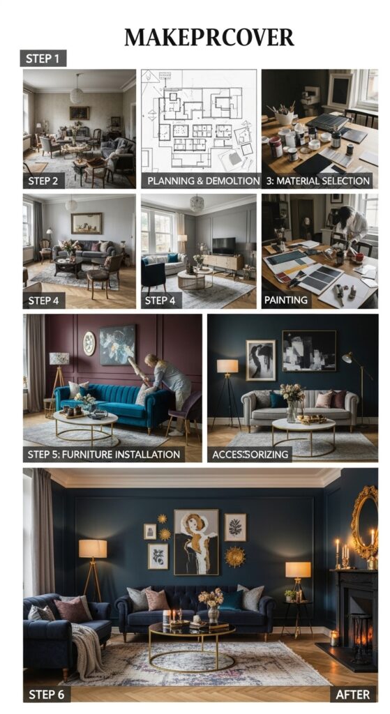 12+ moody living room ideas featuring dark walls, velvet furniture, layered lighting, and rich textures for dramatic haven transformation