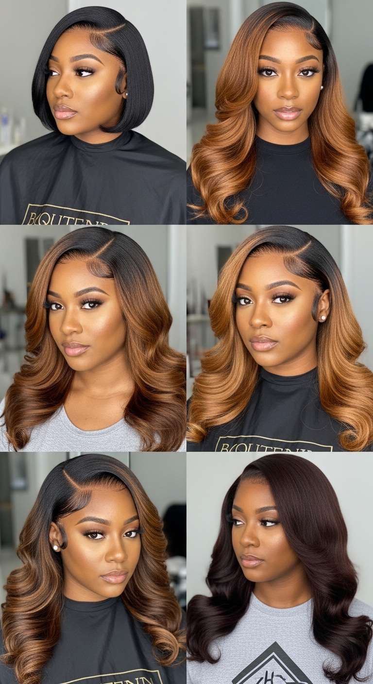 25 quick weave hairstyles featuring bobs, waves, curls, and colored styles for fast hair transformation in hours